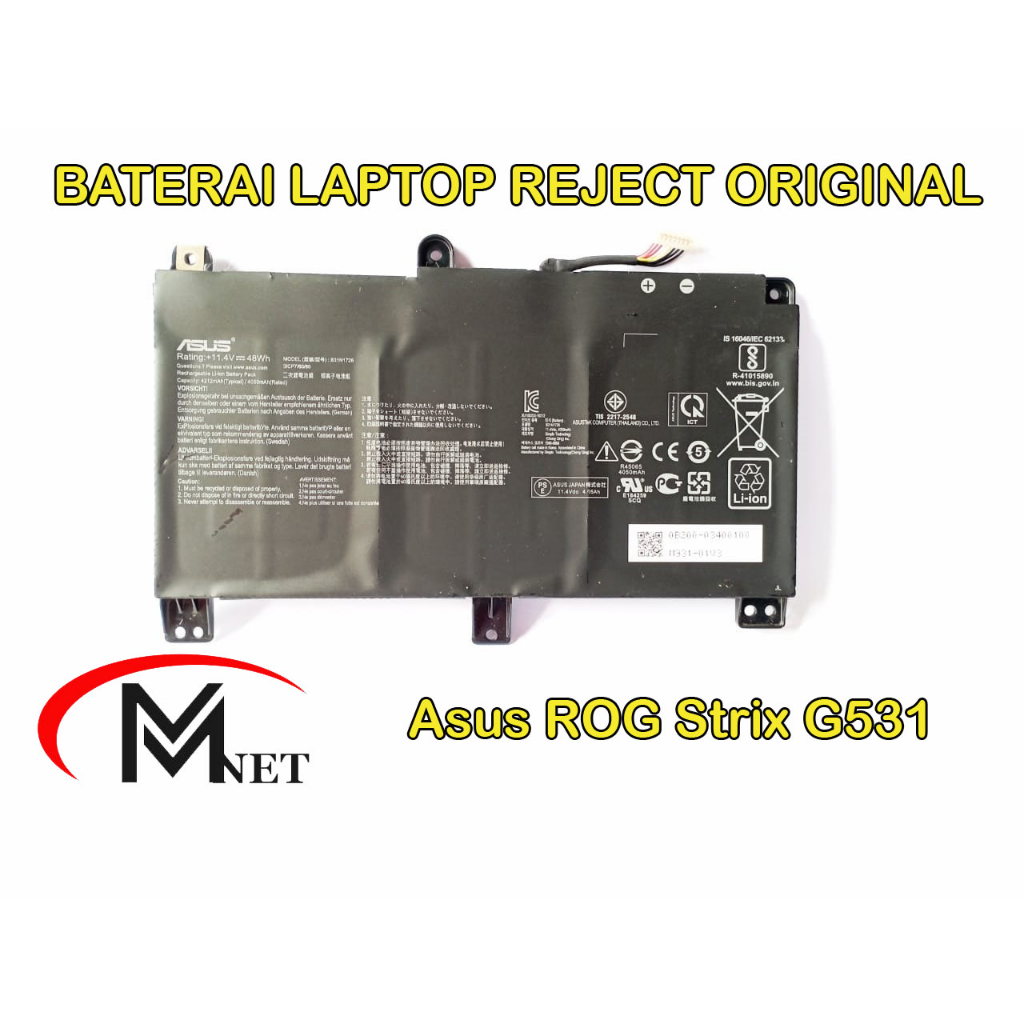 BATERAI LAPTOP ASUS ROG G531GT ORIGINAL