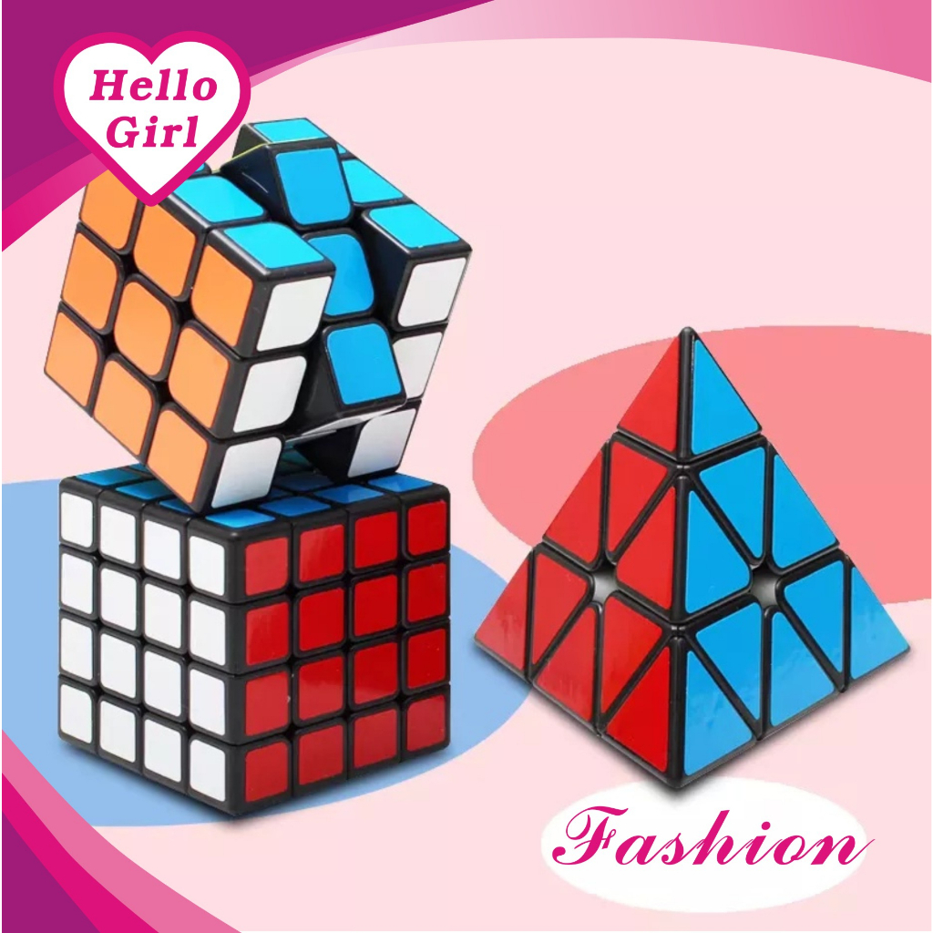 (Hello Girl) D36 Rubik Mainan Anak Anak 3X3 Besar Dan kecil