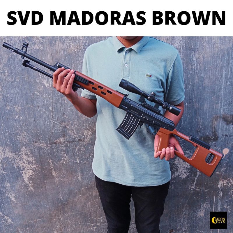 (MADORAS BROWN) Mainan Kokang SNI DCOBRA M890 SVD UPGRADE PEMBERAT