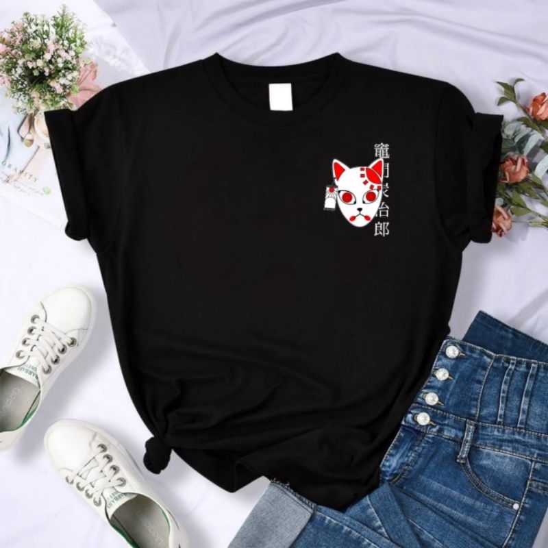 Kaos wanita atasan wanita distro lengan pendek kaos oblong cewek baju perempuan kimetsu