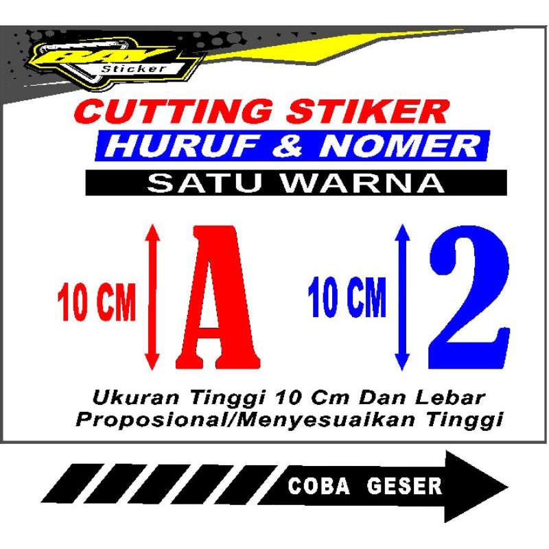 

stiker abjad dan huruf / stiker huruf satuan