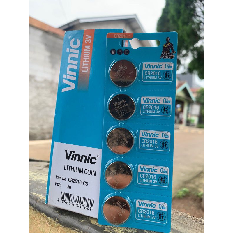 Batre baterai vinnic original lithium 3V CR2016 biru