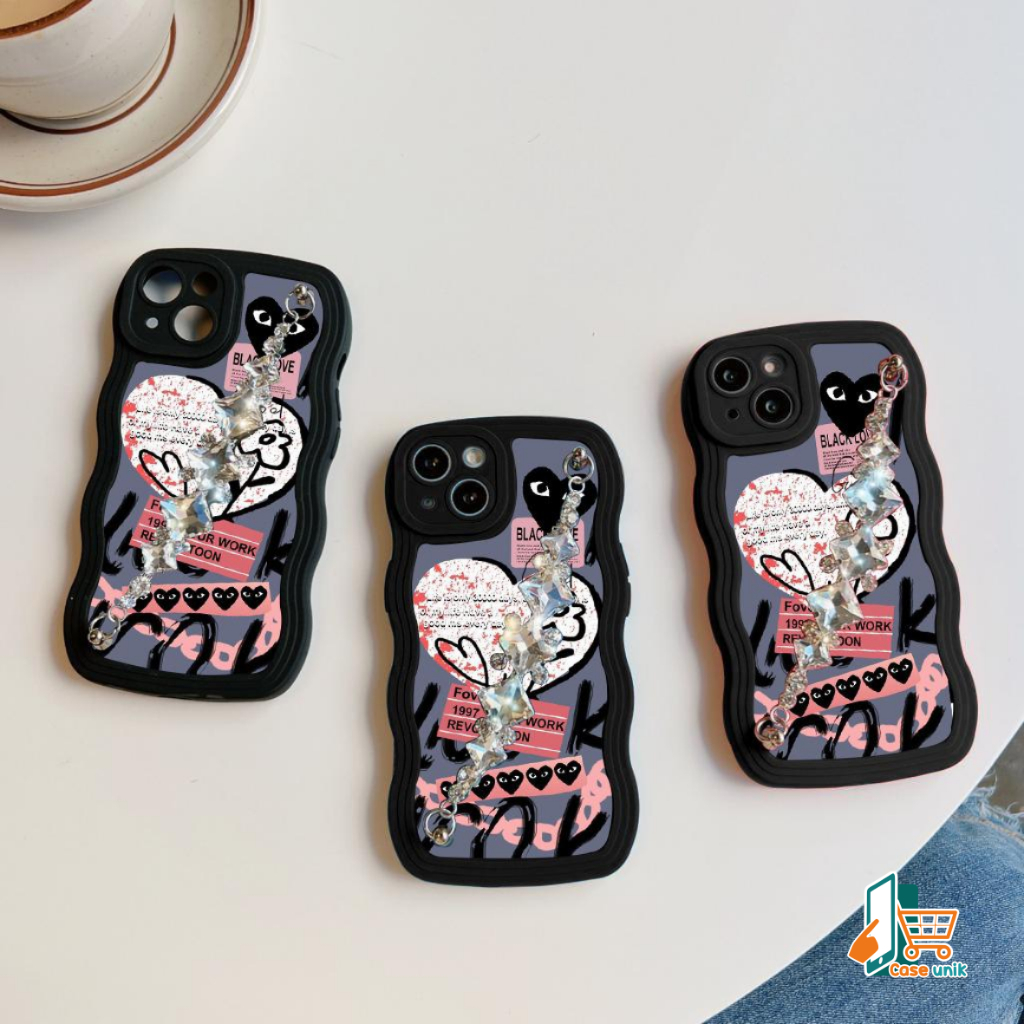 GC34 GC43 CASE CASING SOFTCASE SILIKON WAVY WAVE CARACTER RANTAI DIAMOND GRIP FOR XIAOMI REDMI NOTE 4 4X 5A 5A PRIME 5 5 7 7PRO CS6022