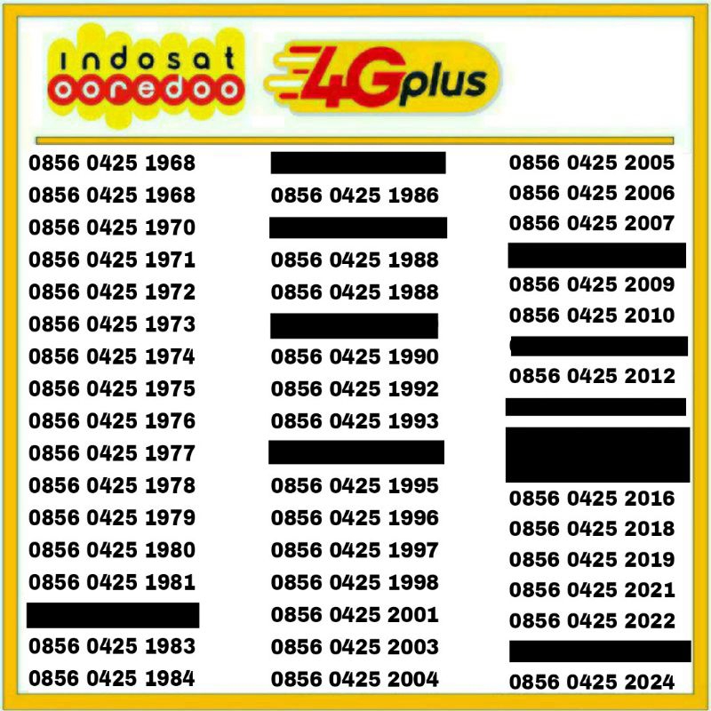 NOMOR CANTIK INDOSAT SERI TAHUN LAHIR KARTU PERDANA IM3 CANTIK