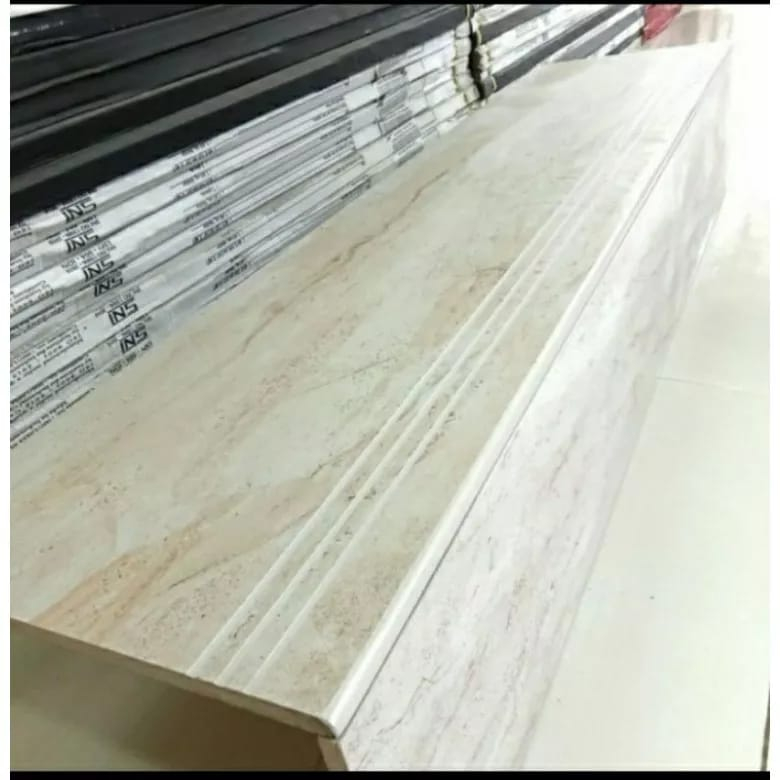 Stepnosing Granit Tangga motif MARMER MATT KASAR CREMA CANO 30x80,20x80