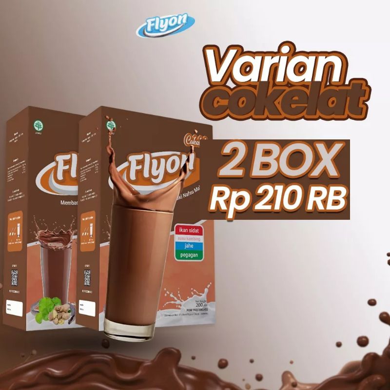 

Paket 2 Box Susu Flyon Coklat - Susu Penggemuk Badan Dan Penambah Nafsu Makan Original