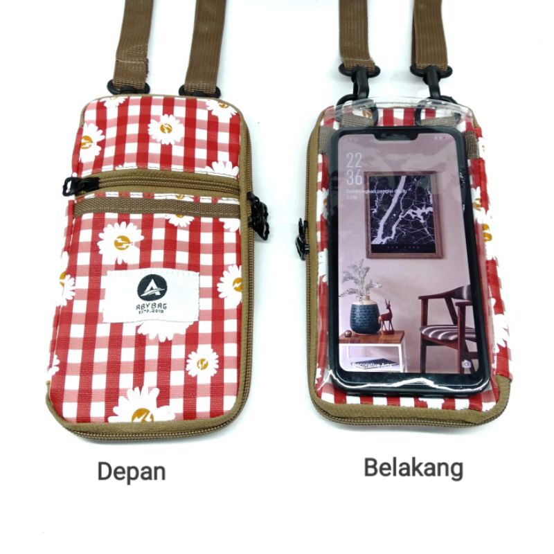 Tas hp wanita dompet hp id card hanging wallet gantung motif