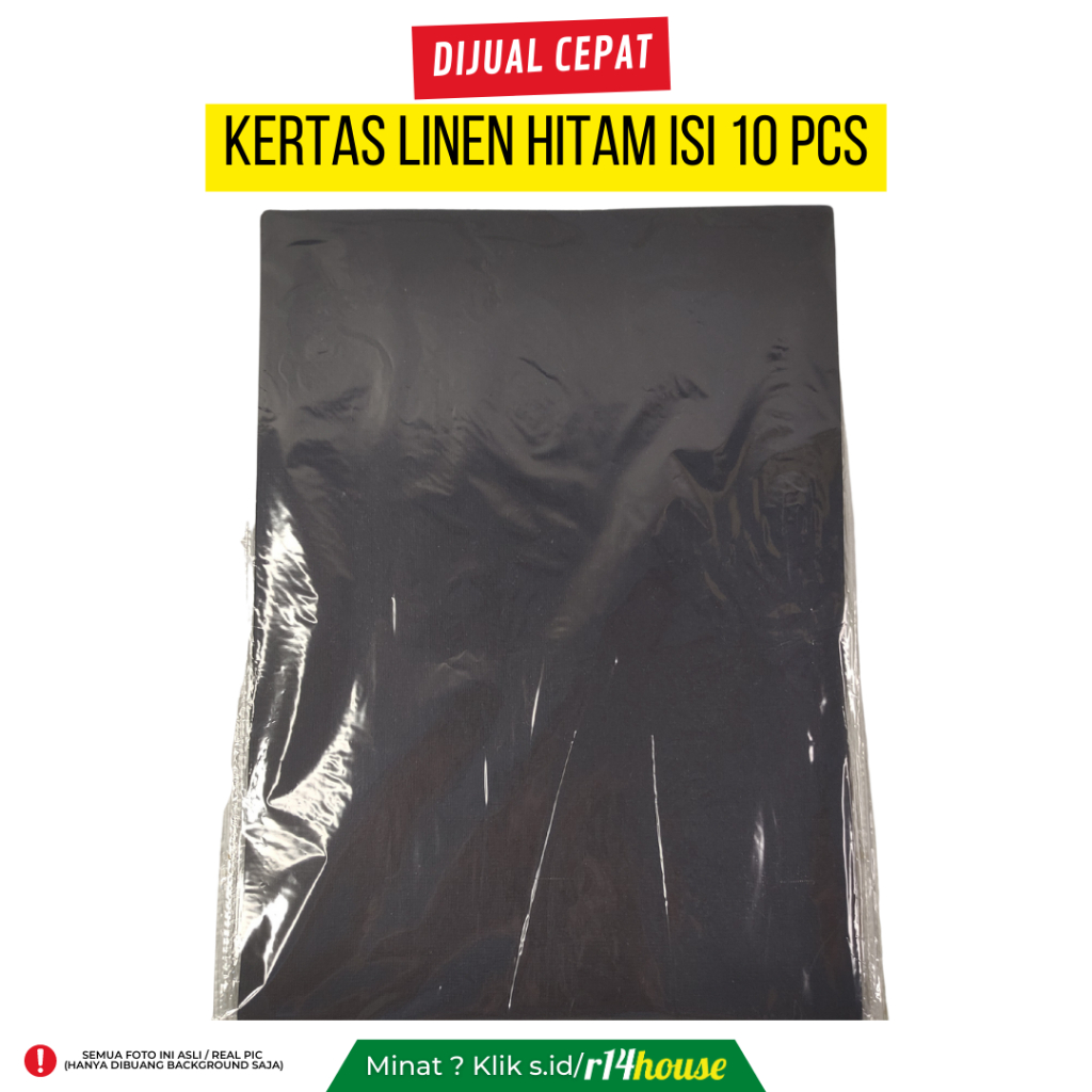 

KERTAS LINEN HITAM ISI 10 PCS
