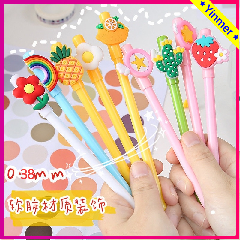 

COD✨Pulpen Karakter Buah Pena Gel 0.38mm Karakter Kartun Lucu Aesthetic Pen Cute Kreatif Student Japanese Untuk Alat Tulis Sekolahj Murah Impor-Yinmer