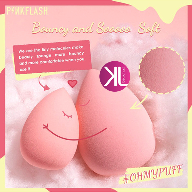 PINKFLASH OhMyPuff Couple Classic Pink Waterdrop Makeup Sponge Beauty Blender