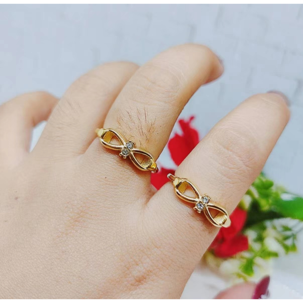 Cincin Titanium Permata Anti Karat Pehiasan Fashion R646 R647