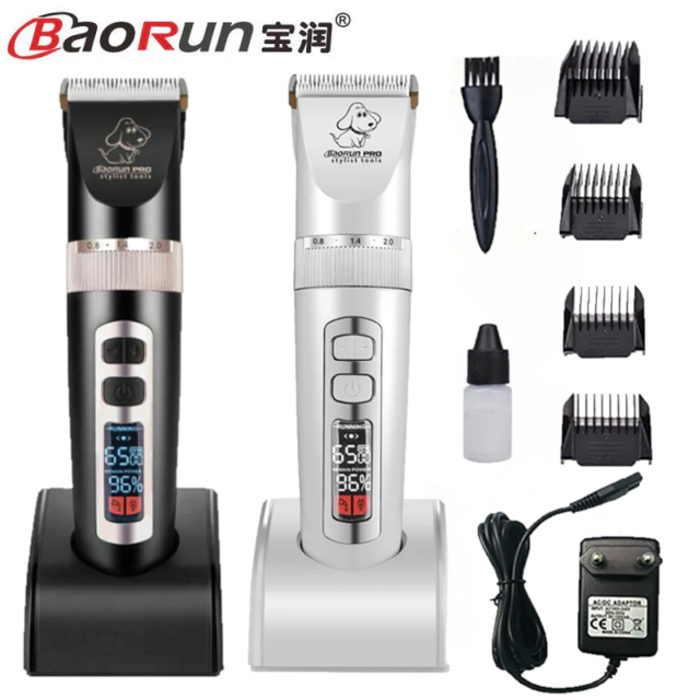 BaoRun PRO Cukur Elektrik Bulu Hewan Anjing Pet Grooming Rechargeable - P9