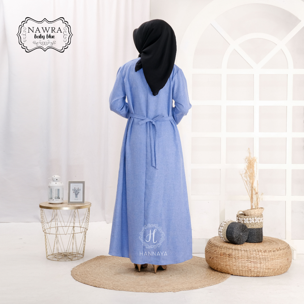 GAMIS TERBARU KATUN MADINAH NAWRA DRESS BY HANNAYA VARIASI WARNA 2