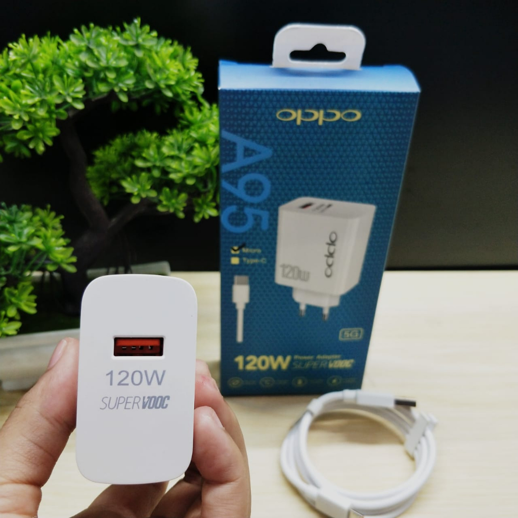 CHARGER OPPO A95 SUPERVOOC 120W FAST CHARGING MICRO TYPE C PROMO