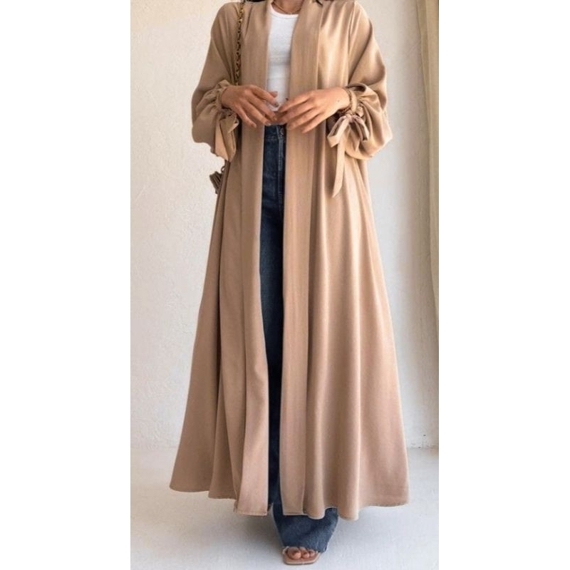 Mahira Outher Crinkle Airflow Tali Terpisah/ Long Outher Cardigan Terbaru Lengan Balon/ Outher Panjang Wanita