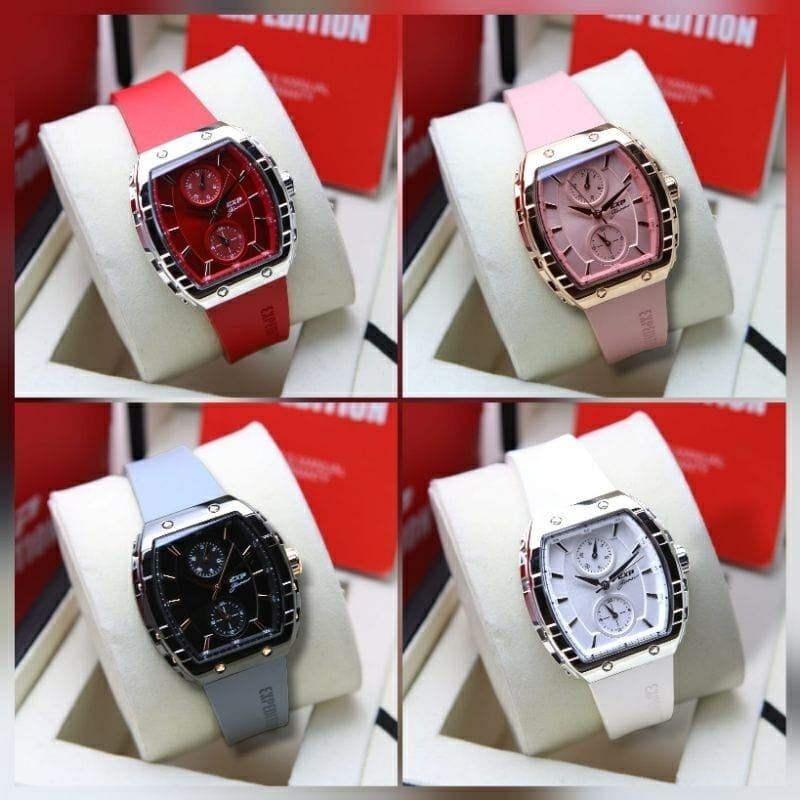 Expedition E 6782 / E6782 rubber Various Colours Jam Tangan Wanita Original