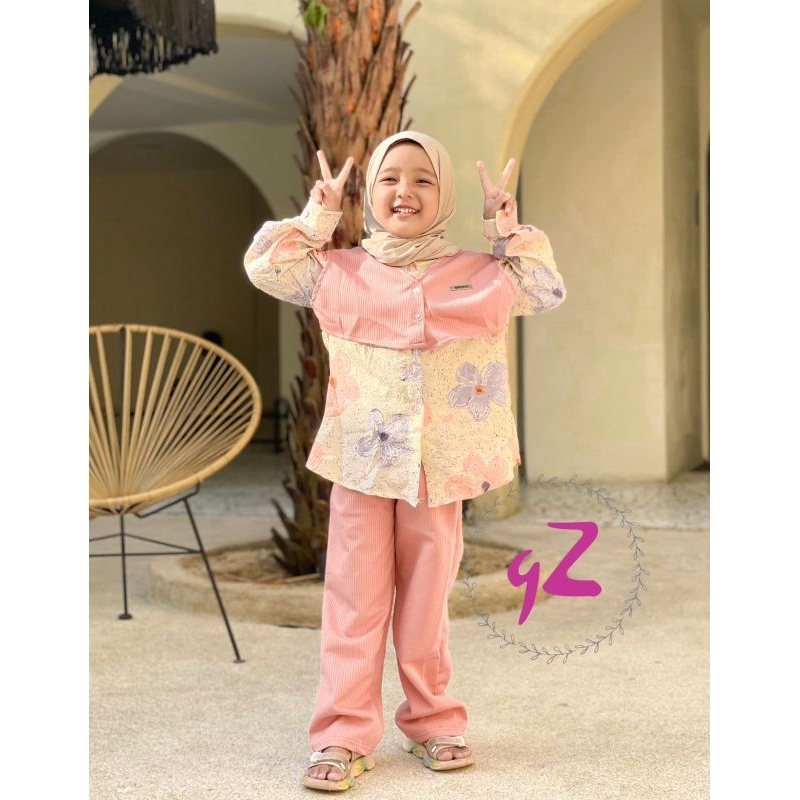 Oneset/Setcel anak Knit crincle ORI By Gwenza