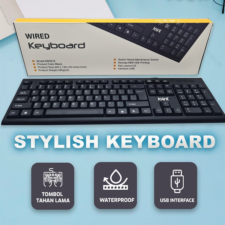 KEYBOARD JOINT KB5618 OFFICE USB WIRED KEYBOARD ORIGINAL