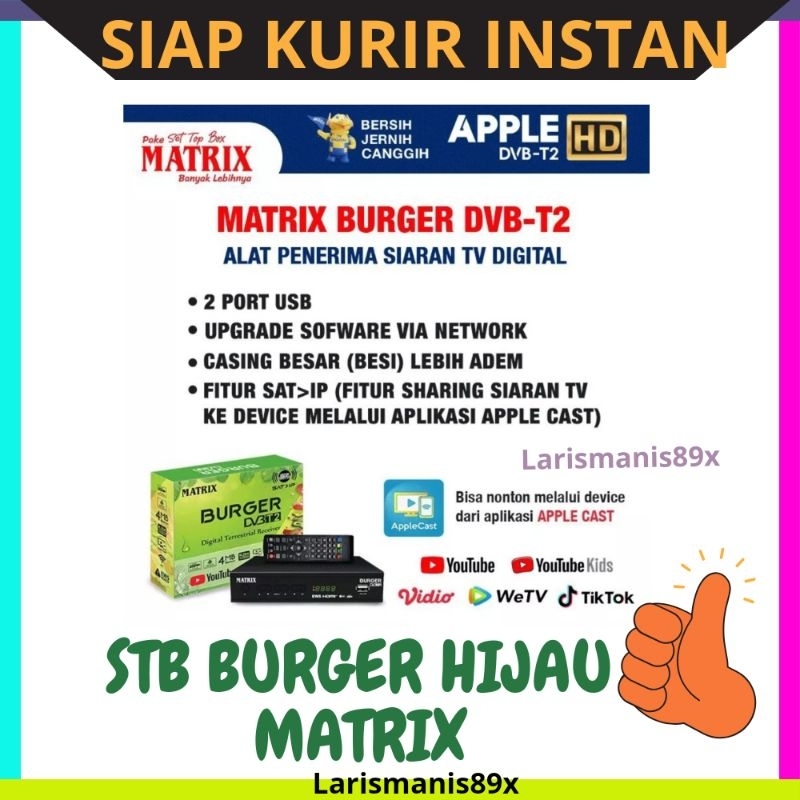 [ORIGINAL] STB MATRIX BURGER HIJAU TERMURAH!!!