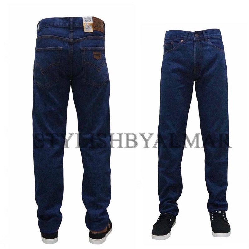 Celana jeans standar regullar cowok pria bioblizt biowash hitam berkualitas