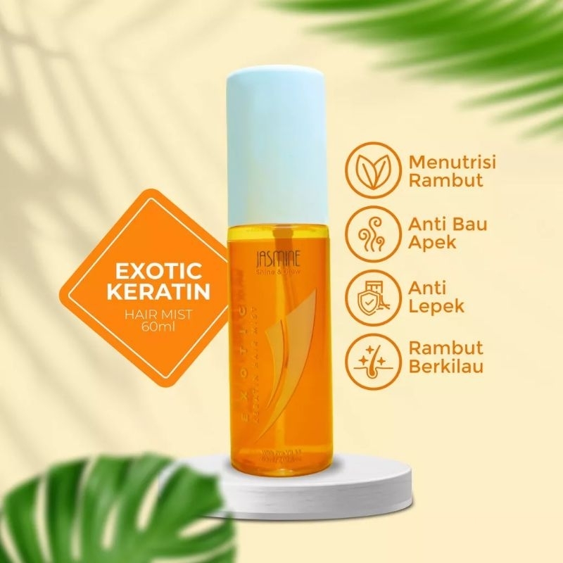 JASMINE Shine &amp; Glow Exotic Keratin Hairmist With Pro Vit B5 60mL