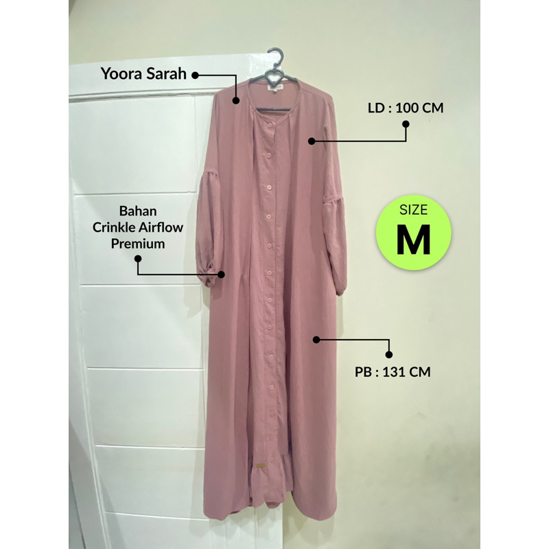 Yoora sarah - (Preloved) Melisa dress warna dove (Dress outer)