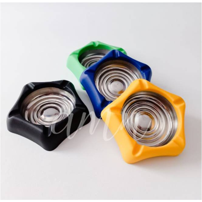 Asbak rokok kotak stainless steel warna