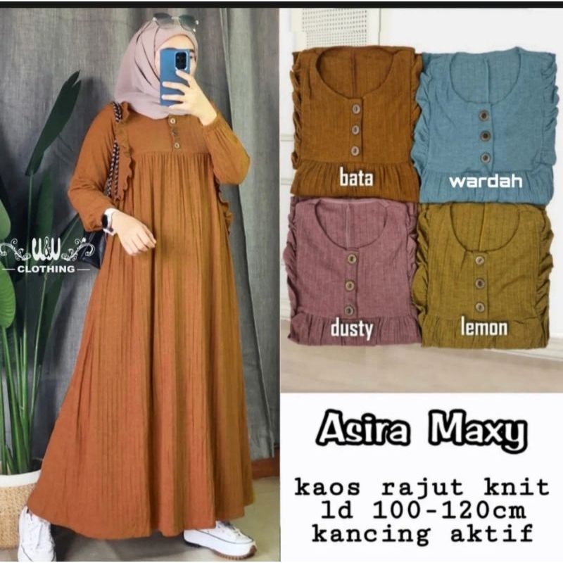 asira maxsy terbaru / gamis kenit hornet premium / dres kenit kekinian