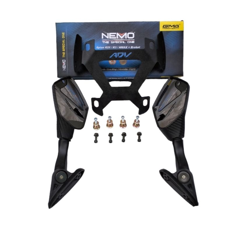 New Paket ADV150/ADV160 Pnp Breket Serfo ADV+Spion Nemo 1005 SB Pendek Kaca Bening