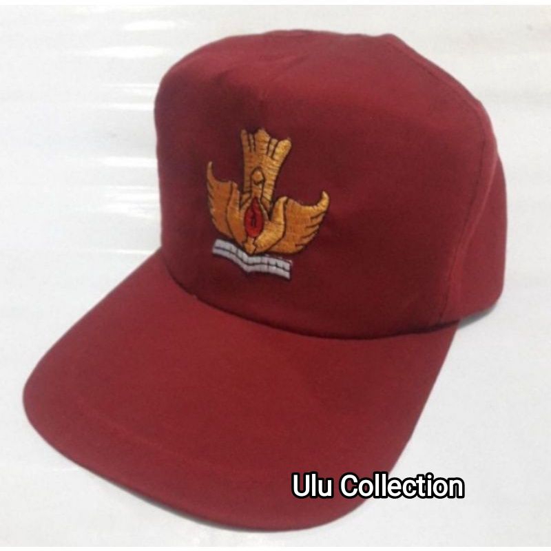 Topi SD Merah full aksesoris Seragam Sekolah