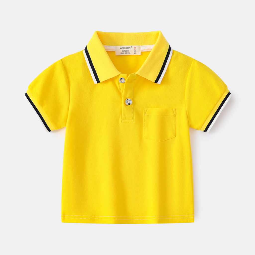 Polo Shirt Anak Laki Laki Import Baju Kerah Anak Cowok Polos Garis Baju Formal