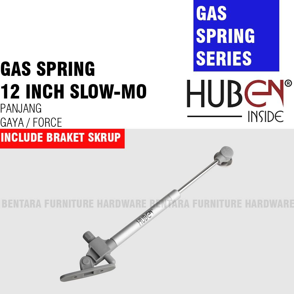 HUBEN GSM-100 12 INCHI 100 NEWTON GAS SPRING HIDROLIK SLOW-MOTION PINTU LEMARI KITCHEN KABINET
