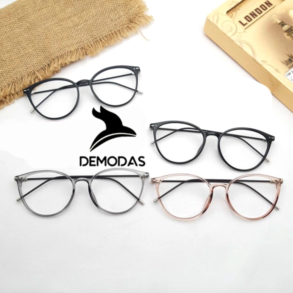 Kacamata Lensa Photocromic lensa blueray lensa bluecromic lensa anti radiasi Minus / Normal / Silinder 8091 Demodas Glasses