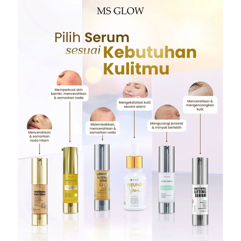 MS GLOW SERUM SERIES / MS GLOW SERUM ALL VARIAN ORIGINAL / MS GLOW SERUM ORIGINAL / MS GLOW SERUM GO