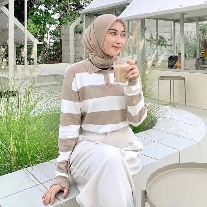 SWEATER RAJUT CORLA OVERSIZE MOTIP POLET TERBARU/ATASAN RAJUT WANITA KOREAN STYILE