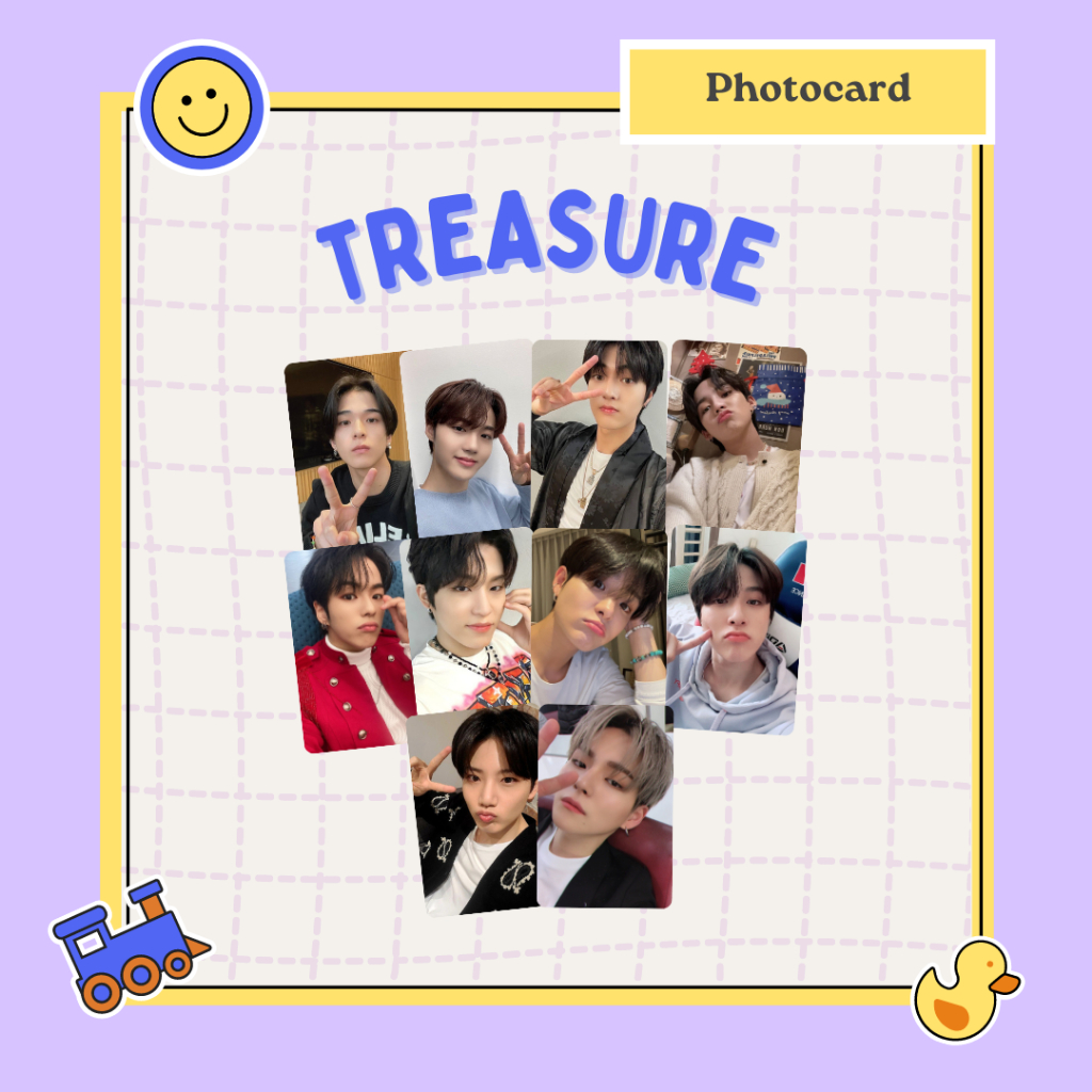 Unofficial Photocard PC TREASURE Foto Selca Fankit Freebies Merchandise Kpop Bahan Artpaper Tebal