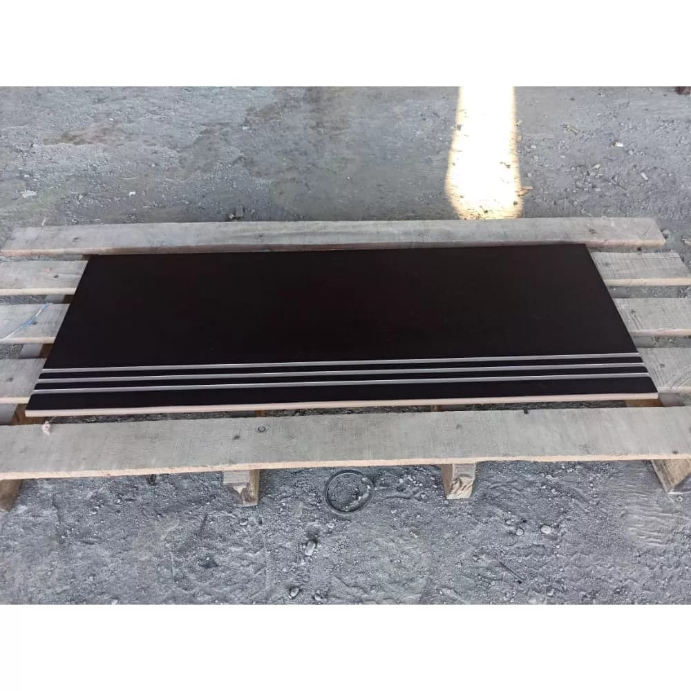 Stepnosing Granit Tangga motif HITAM DOFF MATT MONOCHROME BLACK 30X120,20X120