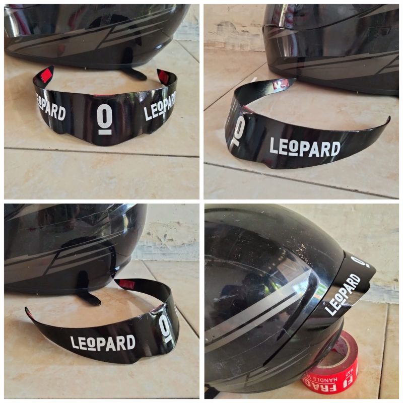 spoiler helm Yamaha Cargloss motif leopard