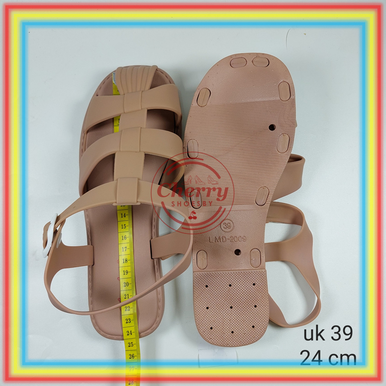 2009GL3 Sepatu Sandal Gladiator Wanita Glanzton Sepatu Sendal Cewek Karet Empuk Ban 3 Verotino