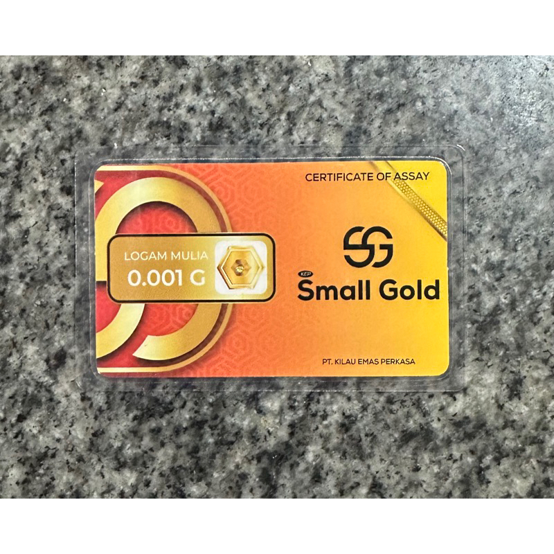 Emas Micro Gram 0,001 Logam Mulia 24 Karat Mini Gold Mini Gram Baby Gold