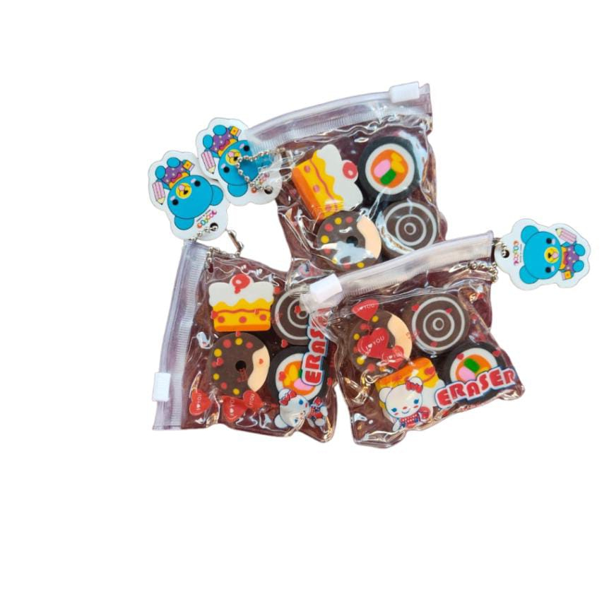 

DHIO - Penghapus Tas Bentuk Makanan Isi 4 pcs / Fancy Food Eraser Set Mini [PER SET]