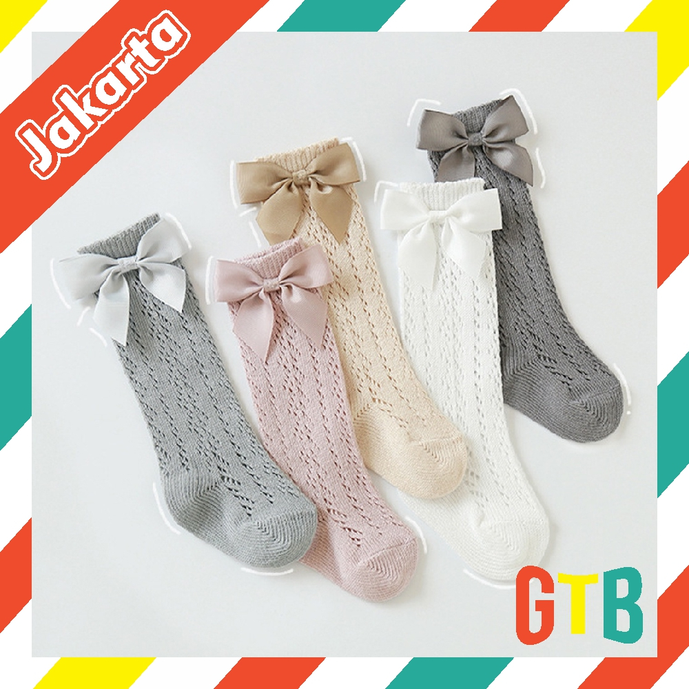 ❤️GTB❤️ Kaos Kaki Panjang Anak Bayi Pita 0-3 Tahun / Kaos Kaki Lace Anak Bayi KK072