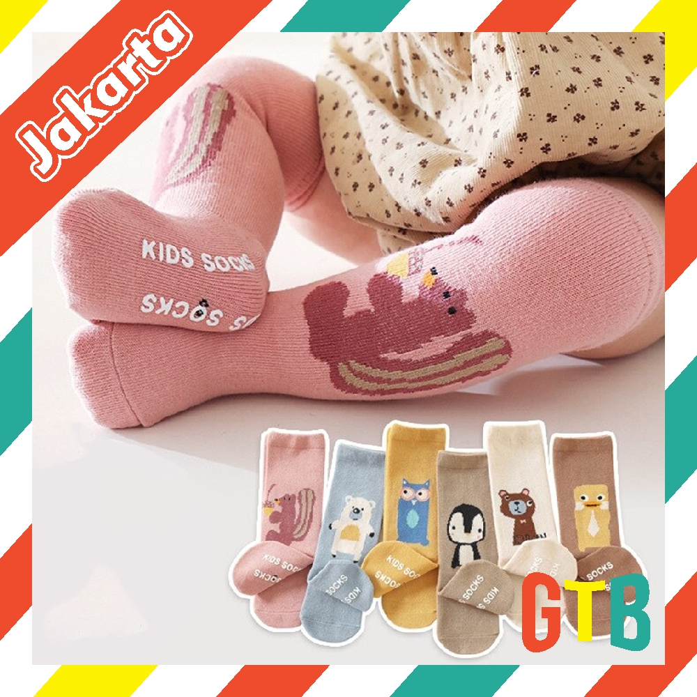 ❤️GTB❤️ Kaos Kaki Panjang Karakter Hewan Kaus Kaki Anak Bayi Motif Unik Baby Animal Socks Kids Import KK083