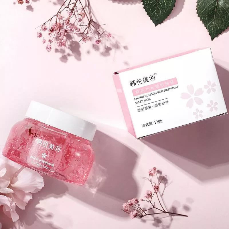 REAL INSTANT TERCEPAT GRATIS ONGKIR COD MEDAN TERMURAH CHERRY BLOSSOM REPLENISHMENT SLEEP MASK _SLEEPING MASK BEAUTY