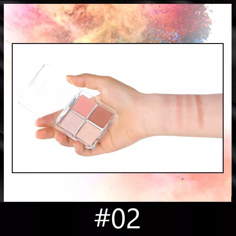 GRATIS ONGKIR COD MEDAN TERMURAH LAMEILA 3049 EYESHADOW 4 WARNA KOMBINASI GLITTER TAHAN LAMA