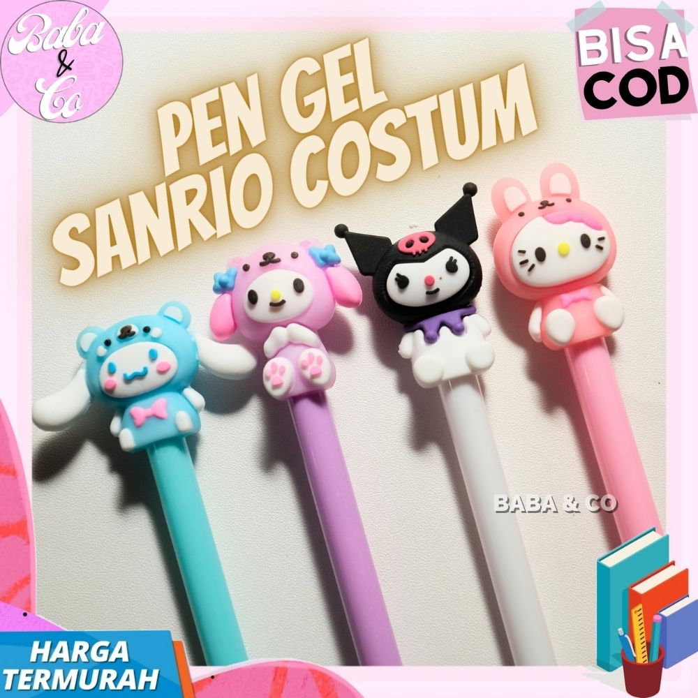

PULPEN SANRIO PEN GEL SANRIO COSTUM UNIK PEN KUROMI MELODY CINNAMOROLL