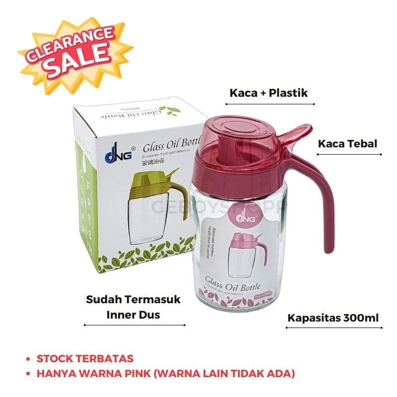 [CLEARANCE SALE] Botol Bumbu Kaca M / Tempat Bumbu Kaca M DNG Serbaguna 300ml