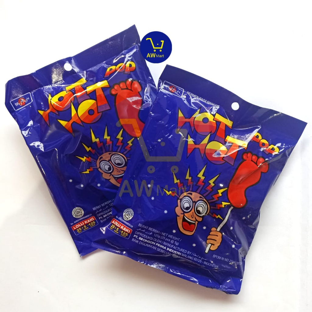 PERMEN KAKI HOT HOT TOP 125 GRAM ( 25 PCS X 5 GRAM ) – PERMEN RASA MANGGA BENTUK KAKI HOT HOT 125 GRAM ISI 25PCS