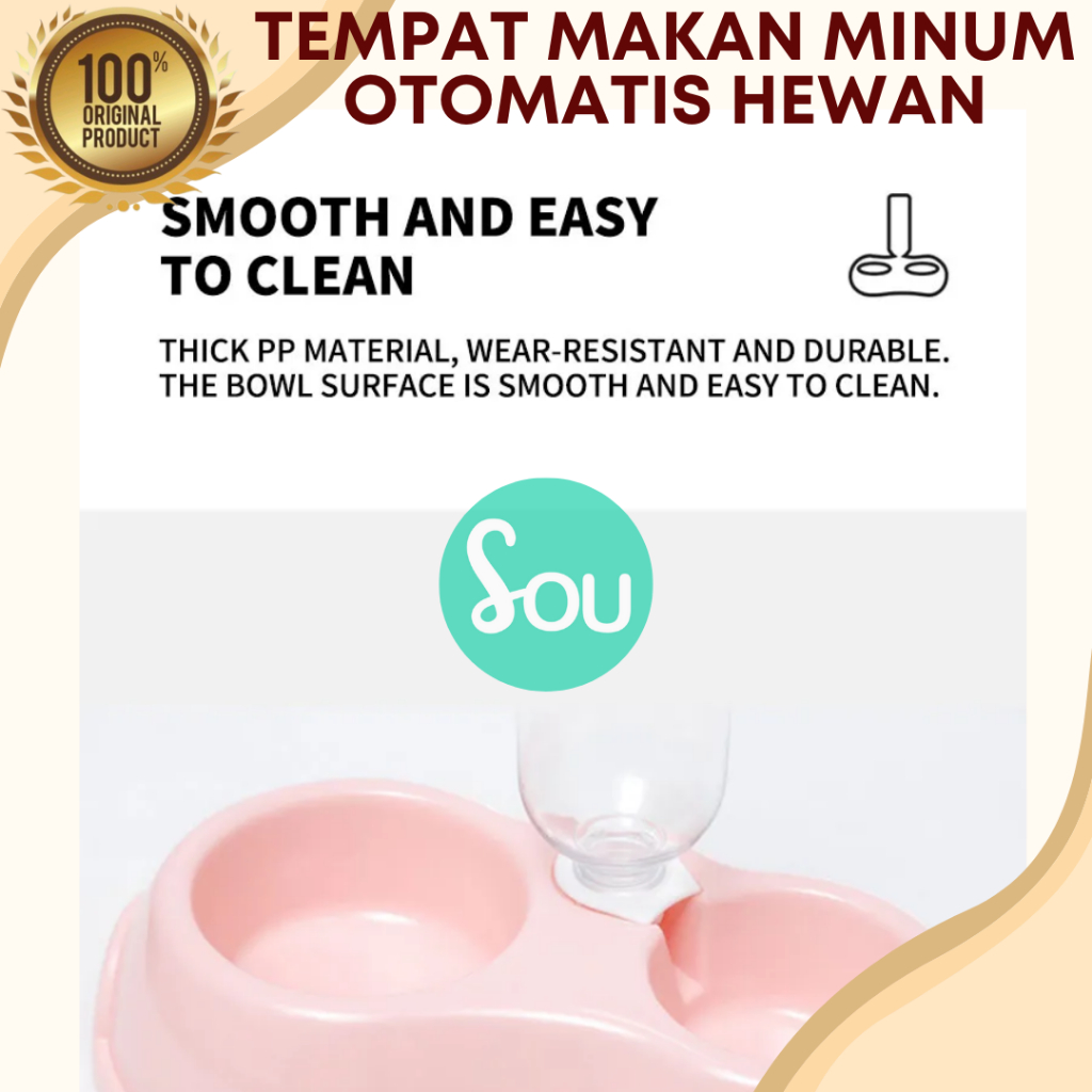 TEMPAT MAKAN MINUM KUCING OTOMATIS MANGKOK BOTOL