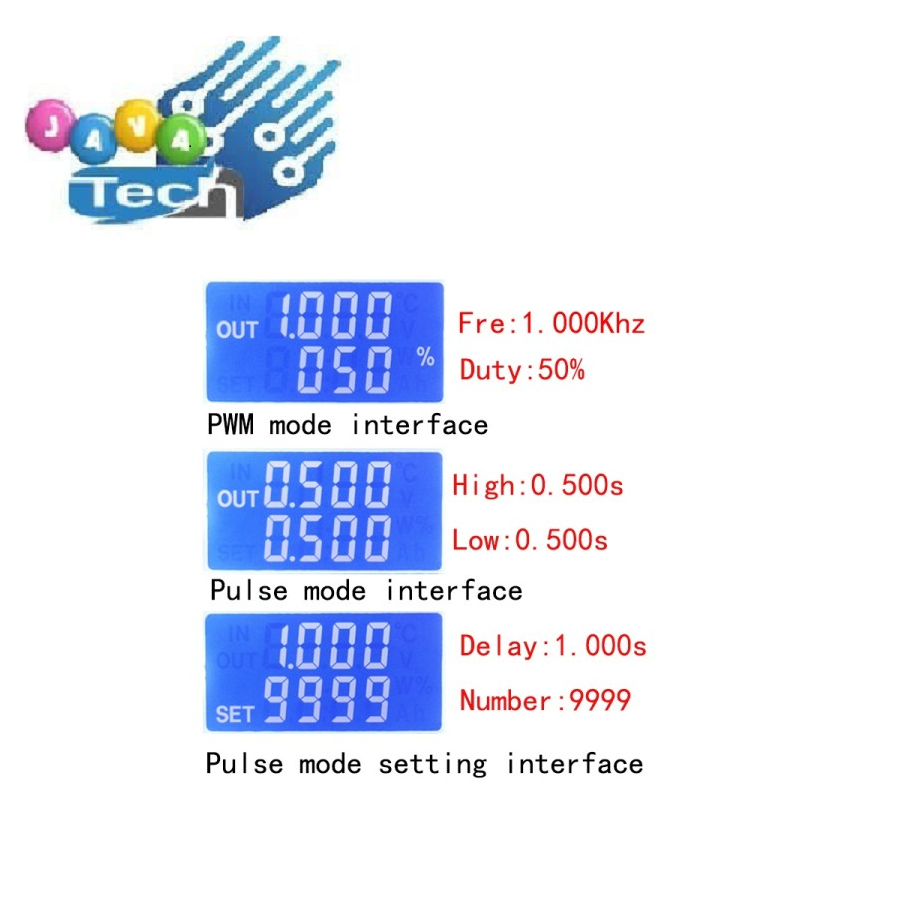 ZK-PP2K Dual Mode LCD PWM &amp; Pulse Generator 1Hz-150kHz 8A High Power